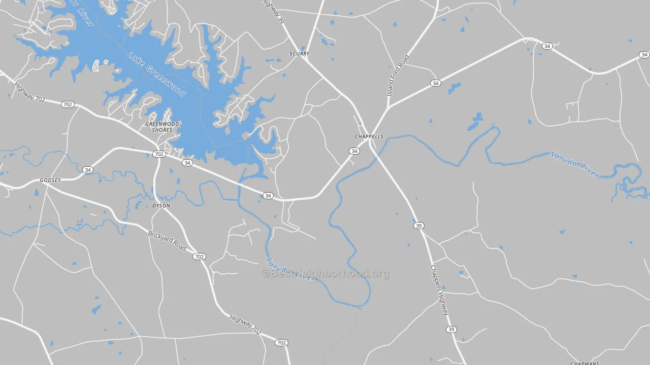 Transit Grade map of 29037, SC