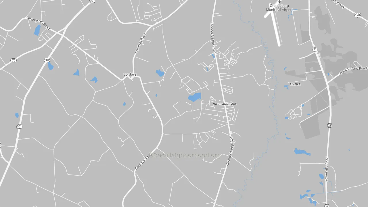 Transit Grade map of 29039, SC
