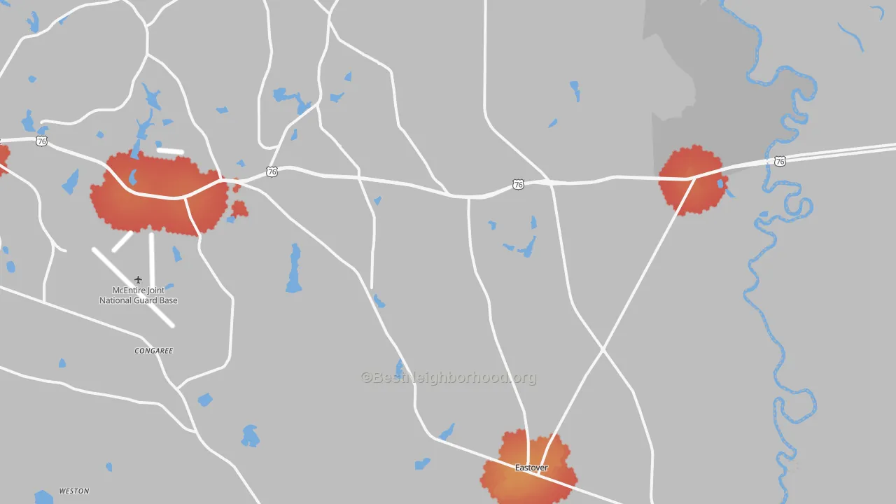 Transit Grade map of 29044, SC