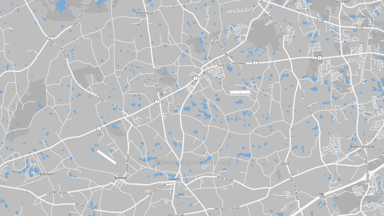 Transit Grade map of 29054, SC