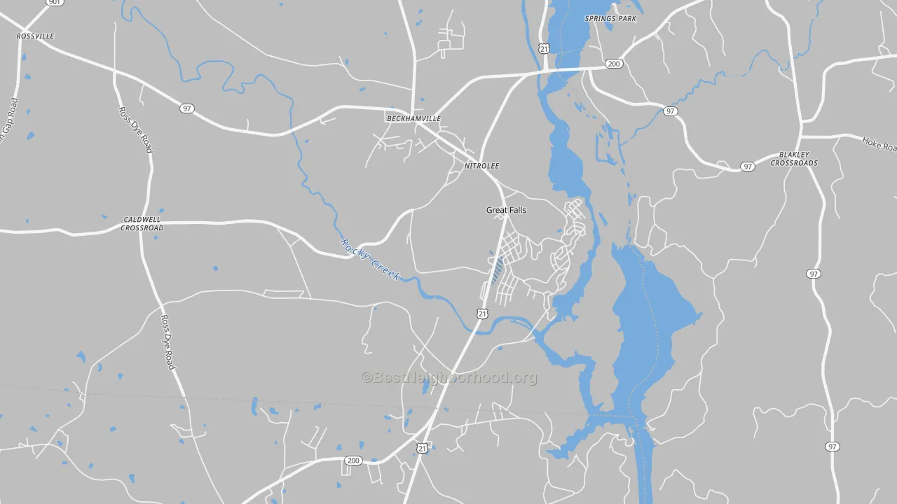 Transit Grade map of 29055, SC