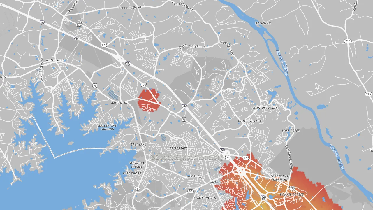 Transit Grade map of 29063, SC