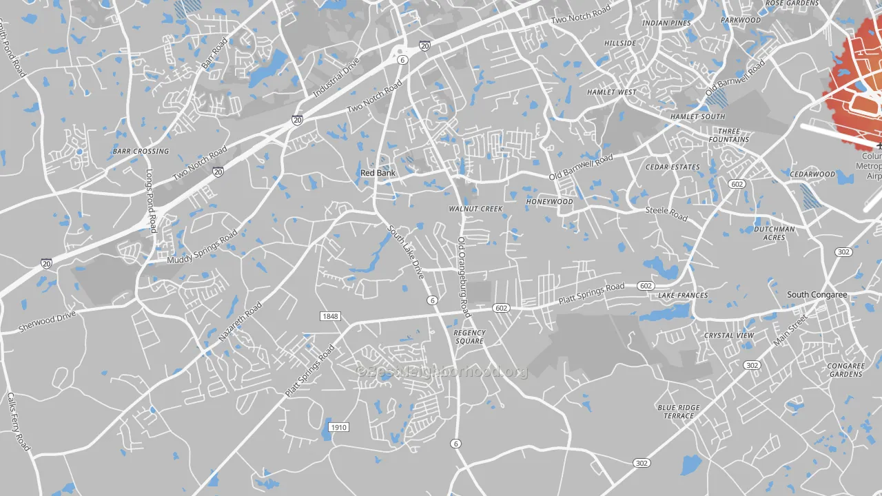 Transit Grade map of 29073, SC
