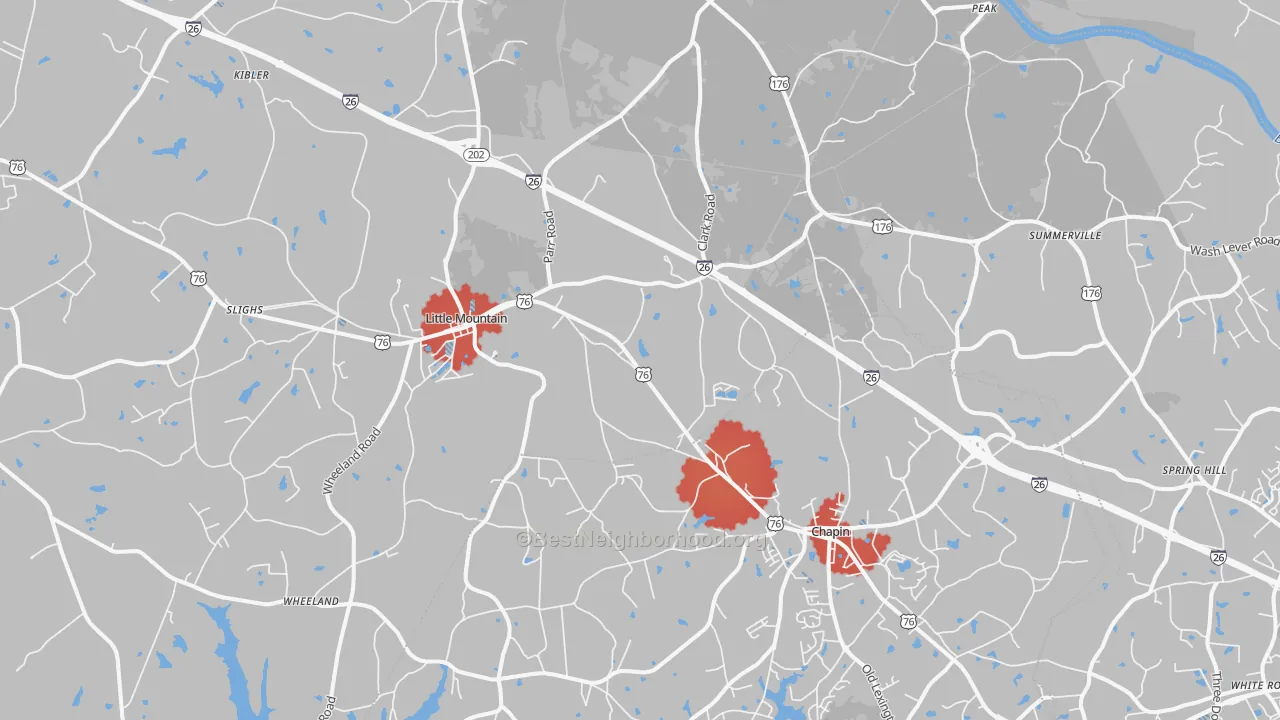 Transit Grade map of 29075, SC