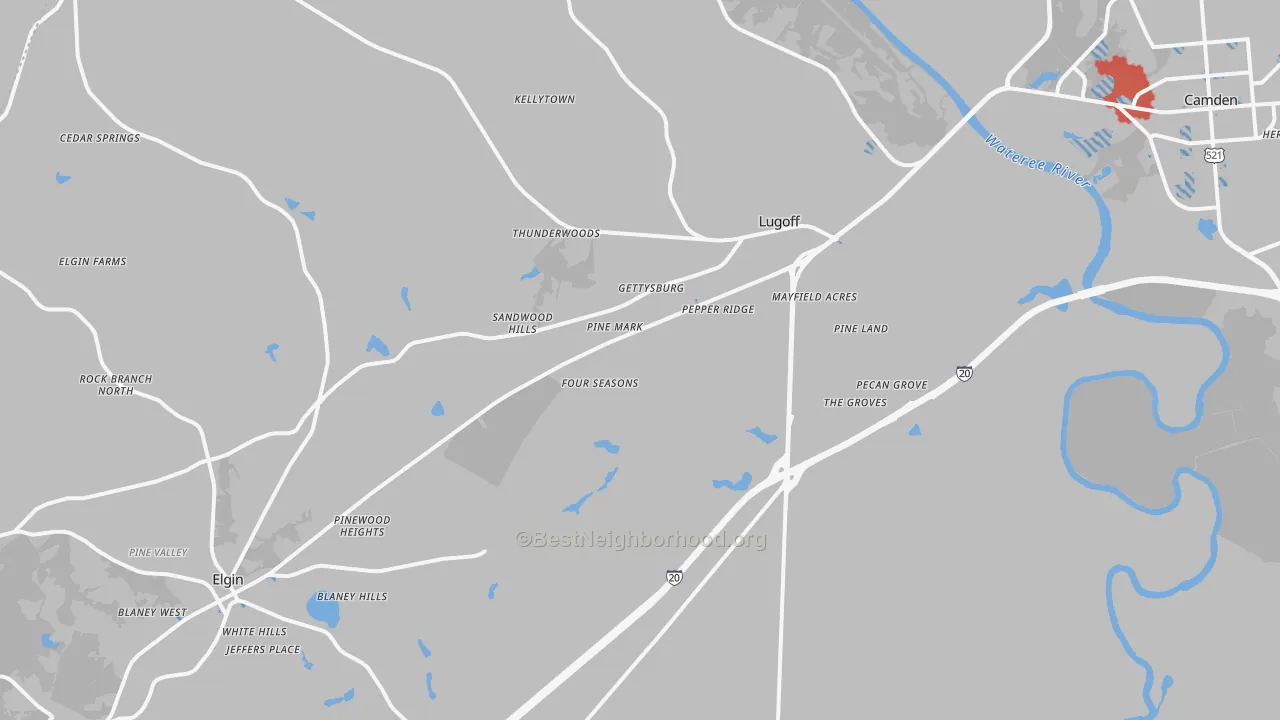 Transit Grade map of 29078, SC