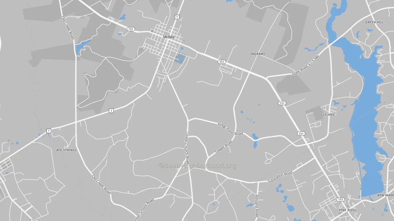Transit Grade map of 29101, SC