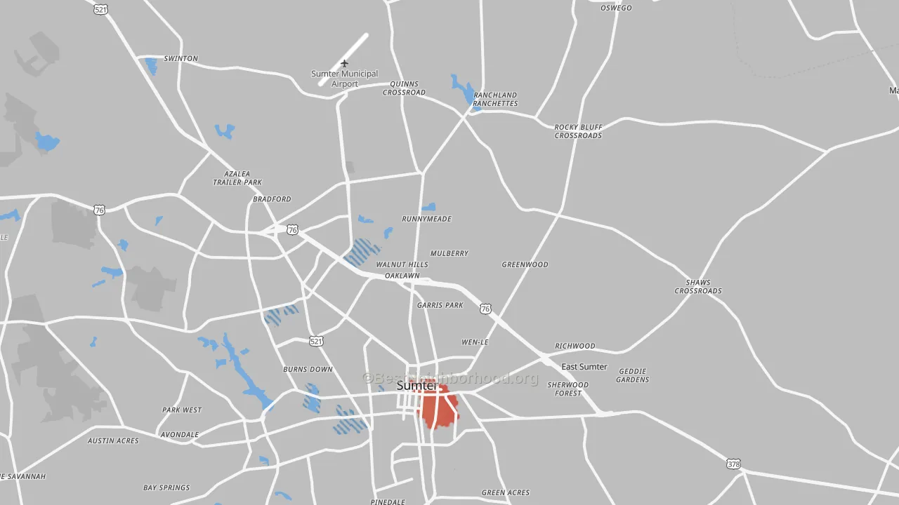 Transit Grade map of 29153, SC