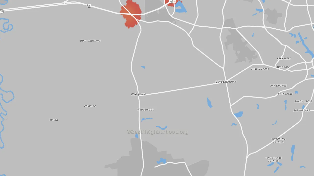 Transit Grade map of 29168, SC