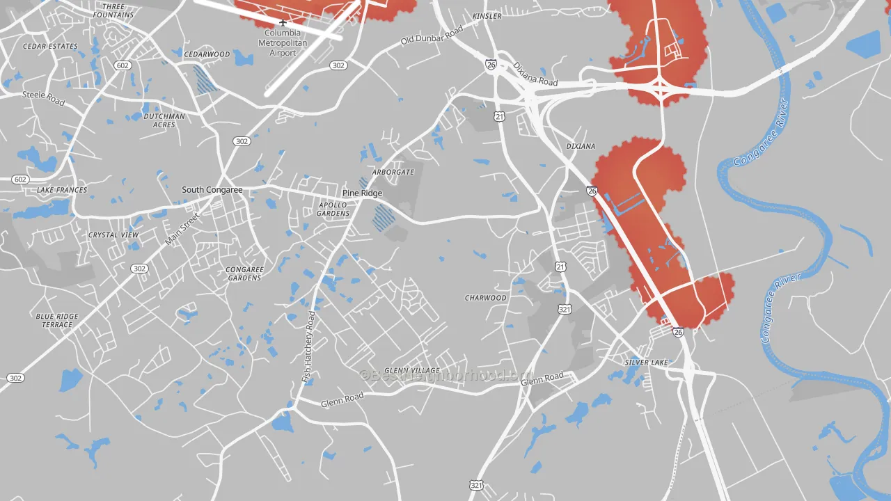 Transit Grade map of 29172, SC