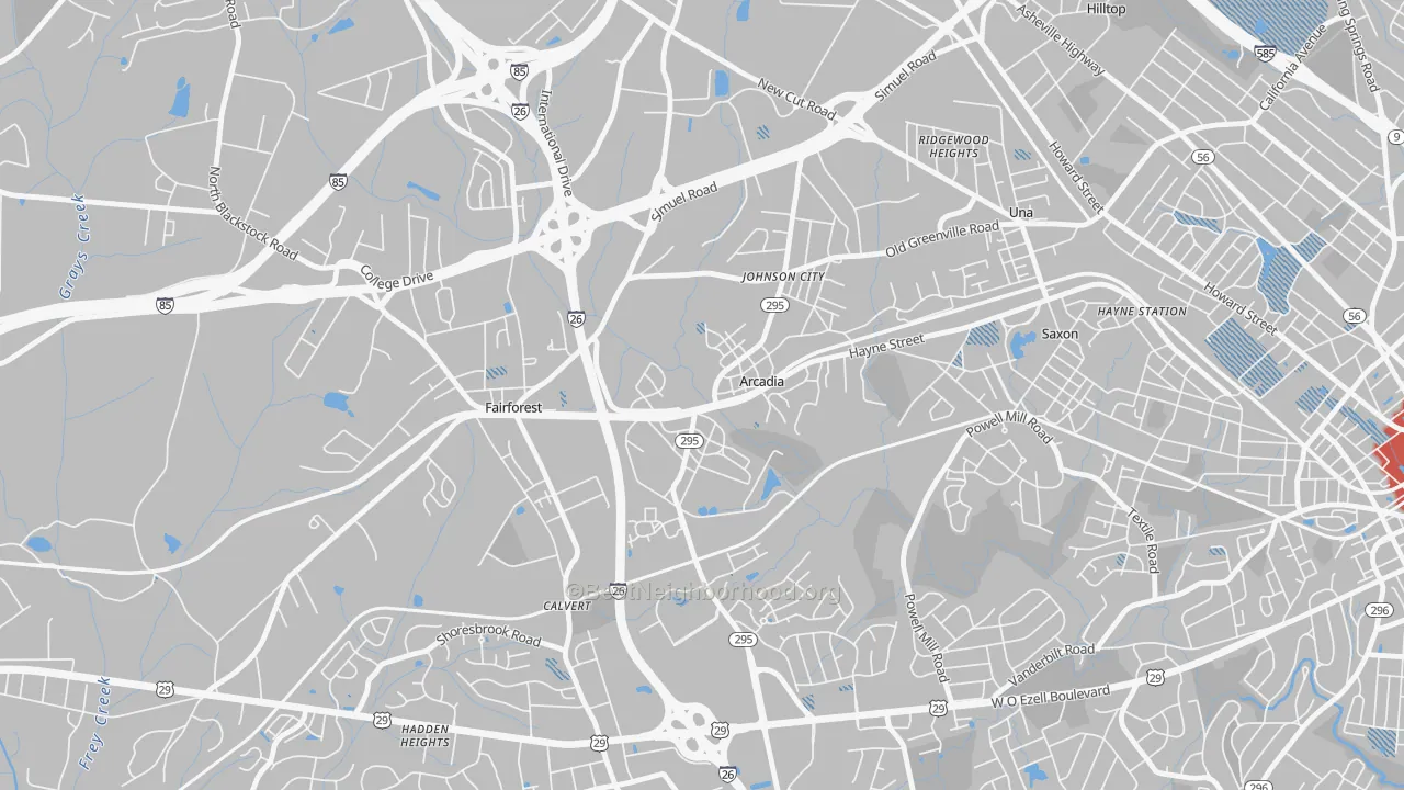 Transit Grade map of 29320, SC