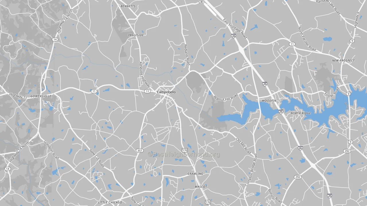 Transit Grade map of 29322, SC