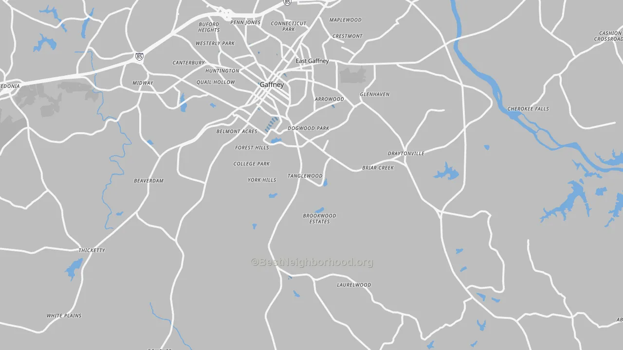 Transit Grade map of 29340, SC