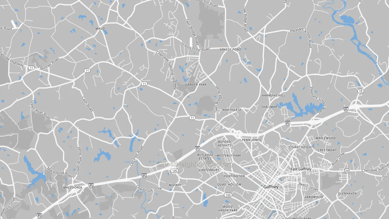 Transit Grade map of 29341, SC