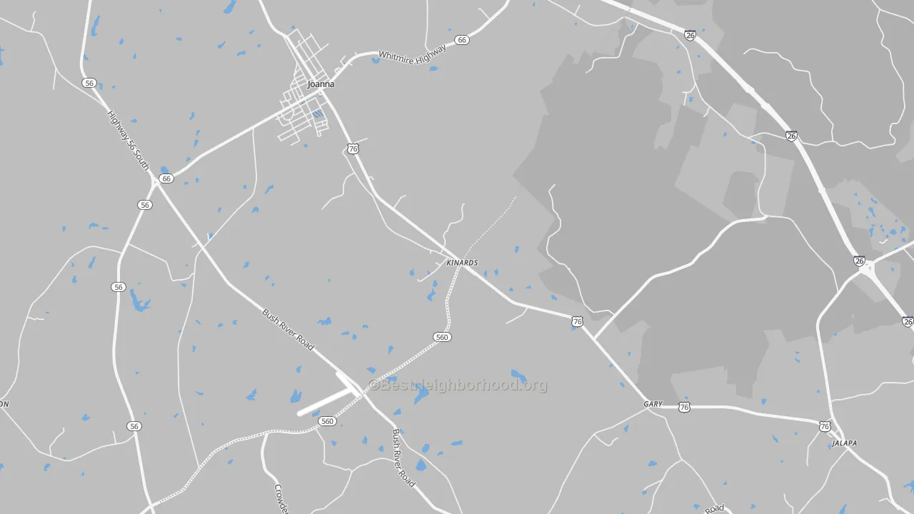 Transit Grade map of 29355, SC