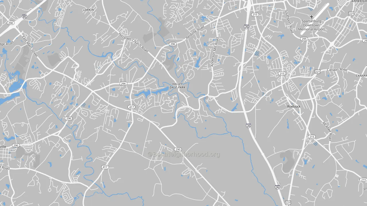 Transit Grade map of 29369, SC