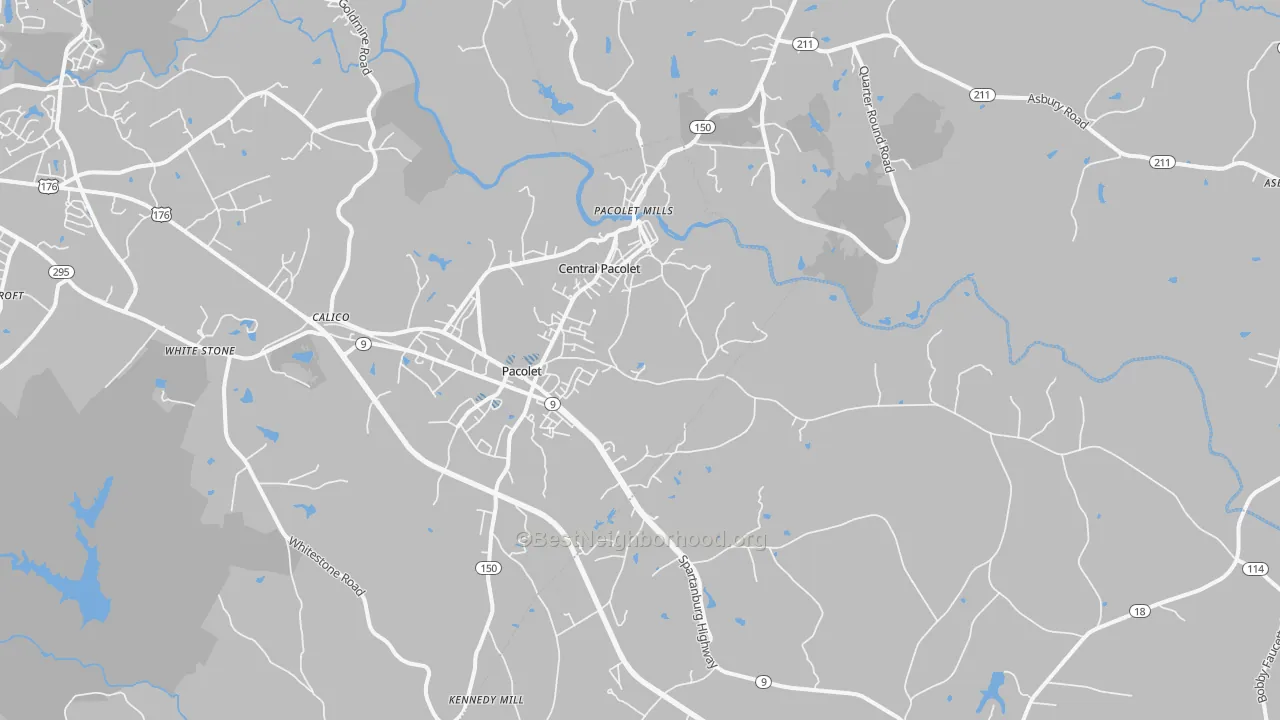 Transit Grade map of 29372, SC