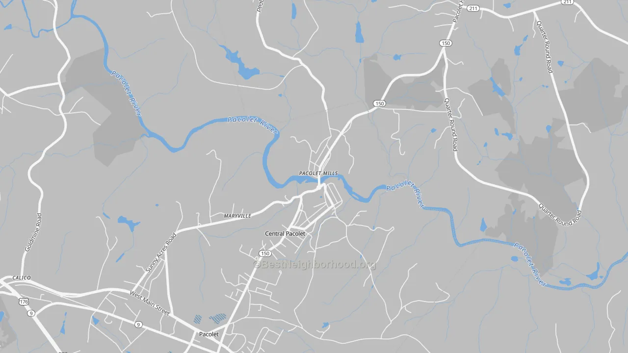 Transit Grade map of 29373, SC