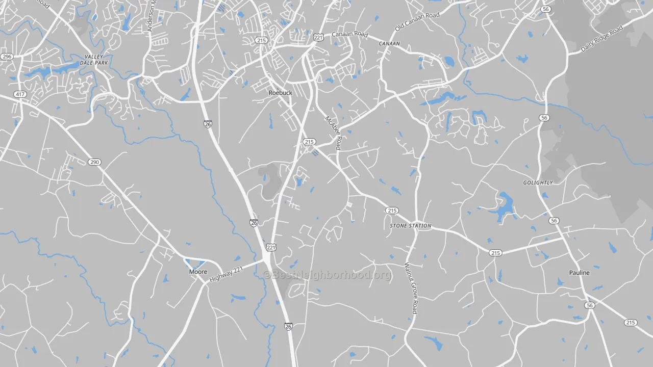 Transit Grade map of 29376, SC