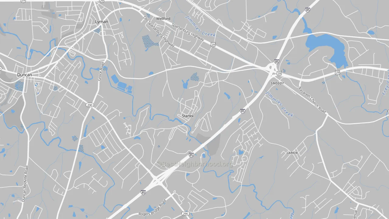 Transit Grade map of 29377, SC