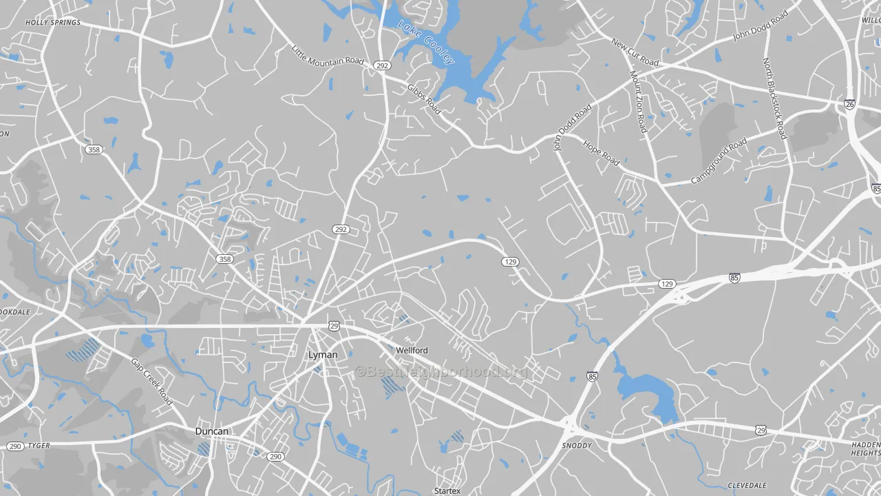 Transit Grade map of 29385, SC