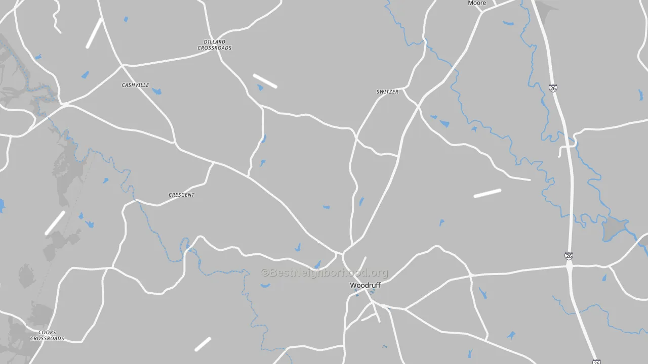 Transit Grade map of 29388, SC
