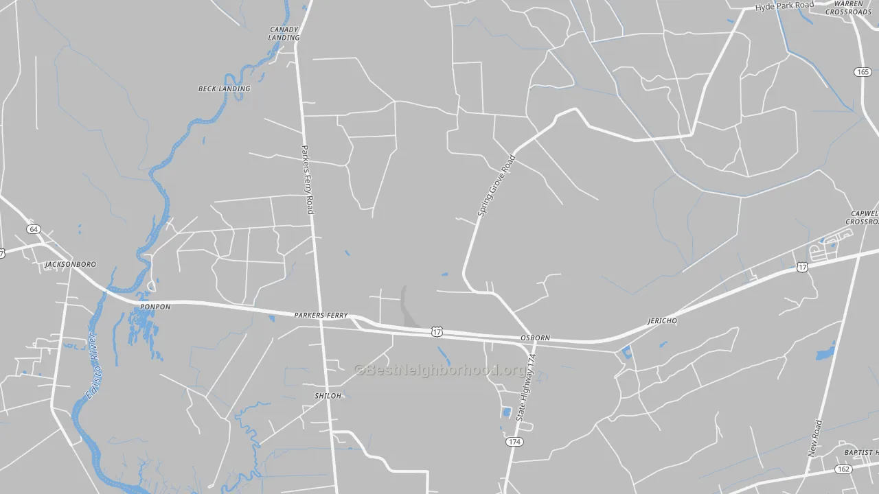 Transit Grade map of 29426, SC