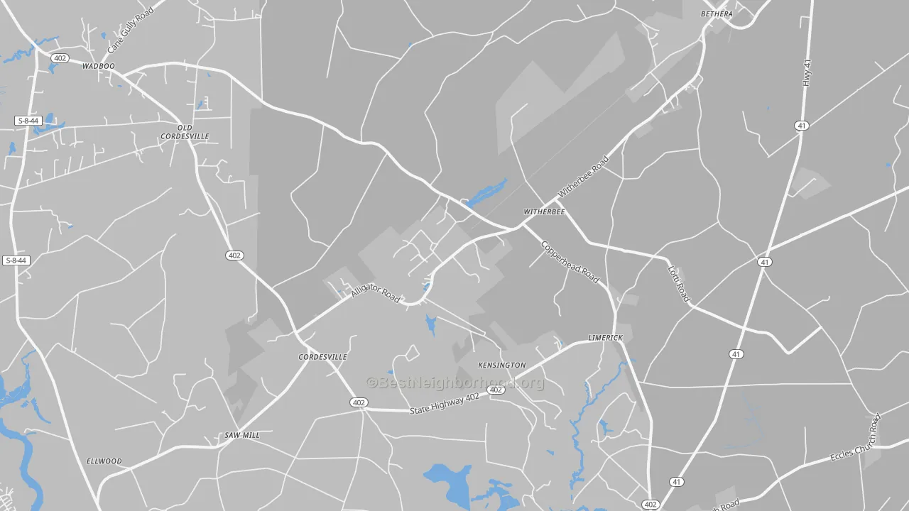 Transit Grade map of 29434, SC