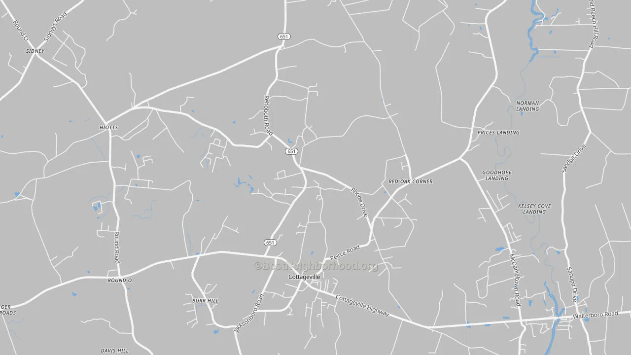 Transit Grade map of 29435, SC