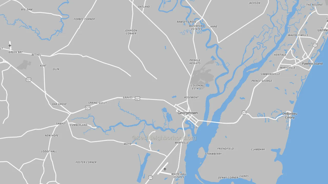 Transit Grade map of 29440, SC