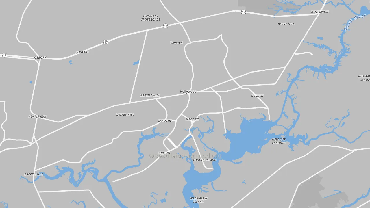 Transit Grade map of 29449, SC