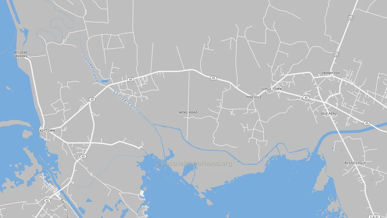 Transit Grade map of 29468, SC