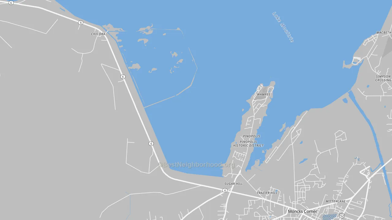 Transit Grade map of 29469, SC