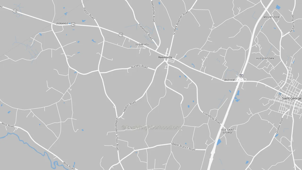 Transit Grade map of 29471, SC