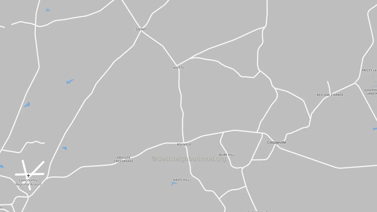 Transit Grade map of 29474, SC