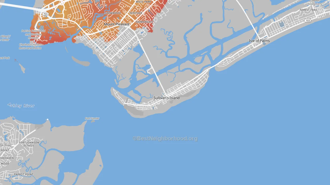 Transit Grade map of 29482, SC