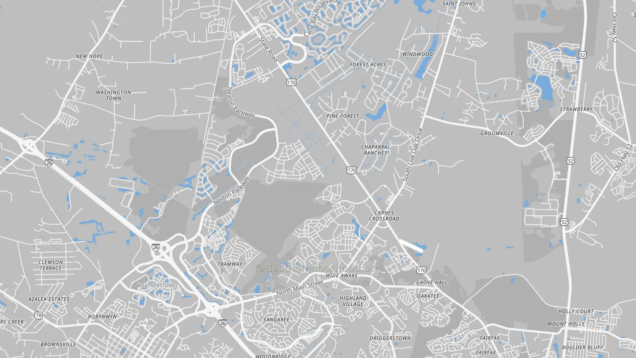 Transit Grade map of 29486, SC