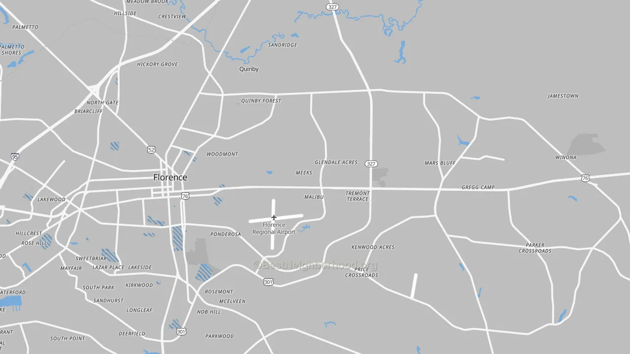 Transit Grade map of 29506, SC