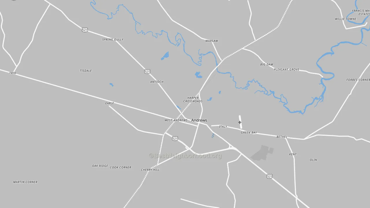 Transit Grade map of 29510, SC