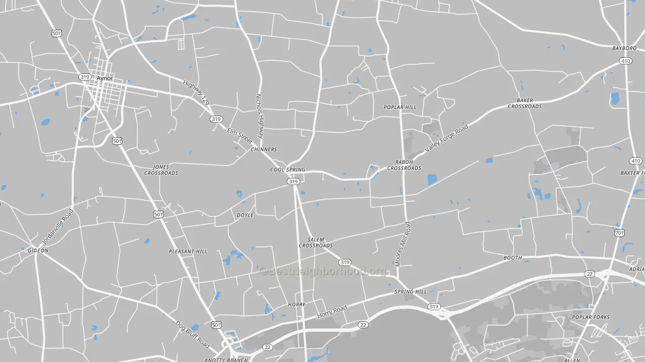 Transit Grade map of 29511, SC