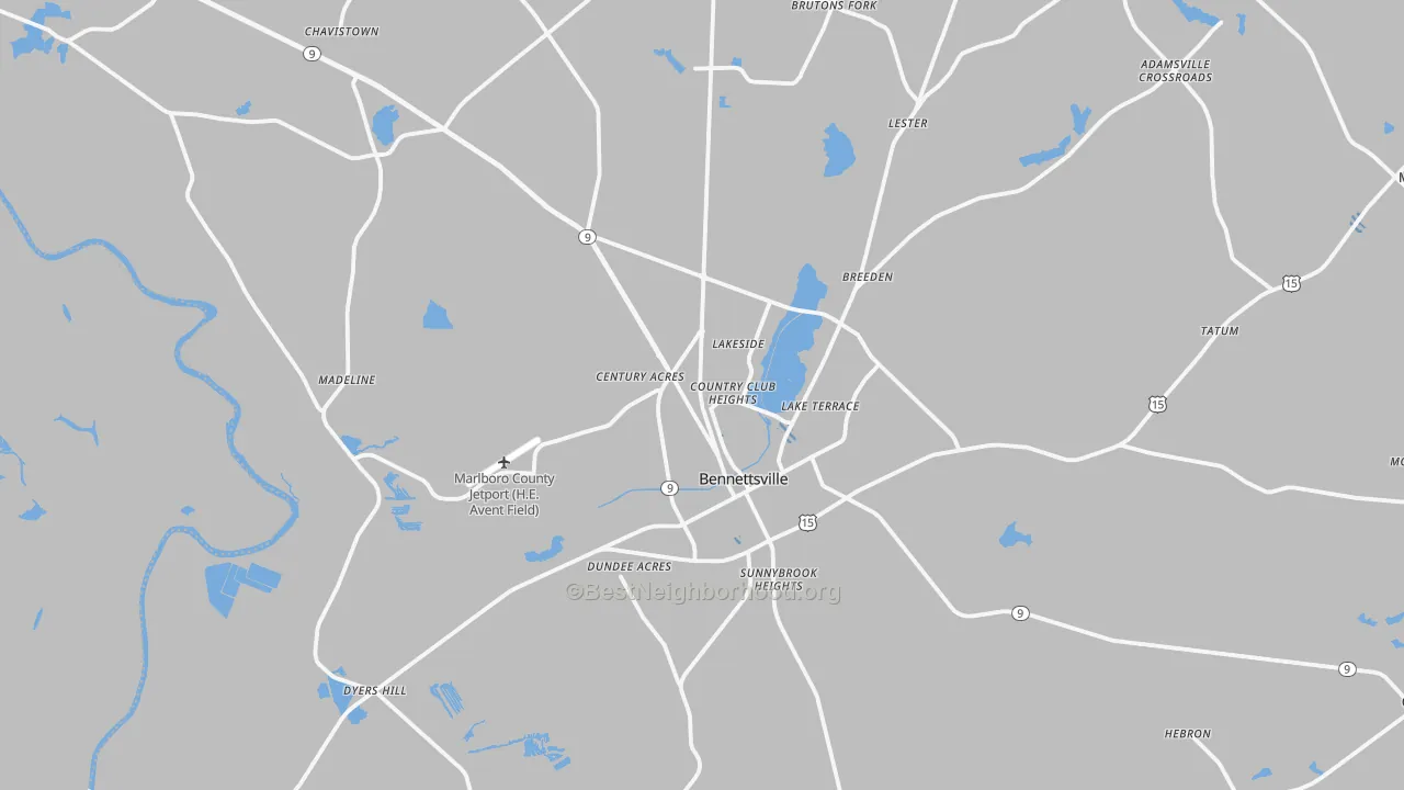 Transit Grade map of 29512, SC