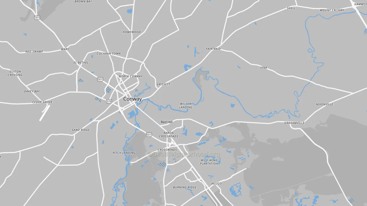 Transit Grade map of 29526, SC
