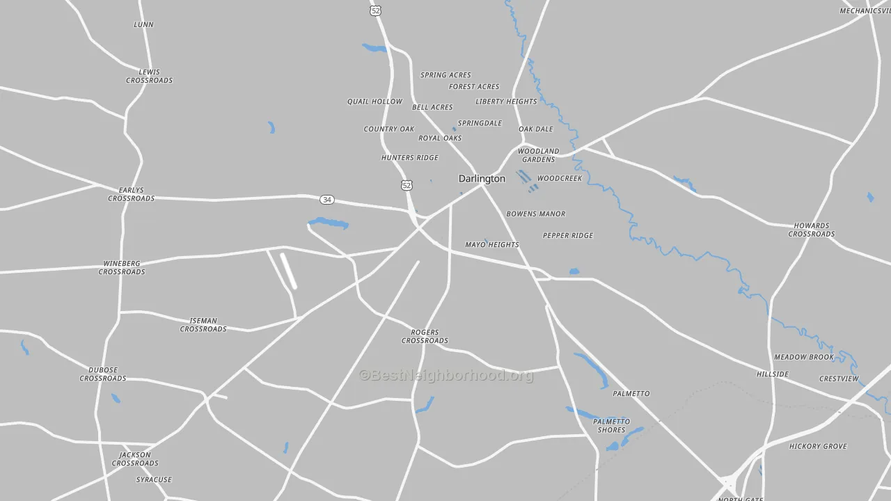 Transit Grade map of 29532, SC