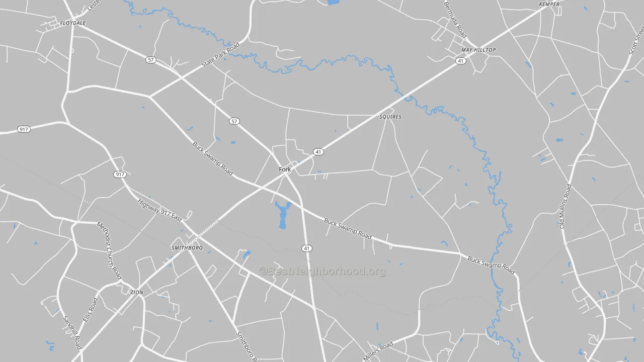 Transit Grade map of 29543, SC