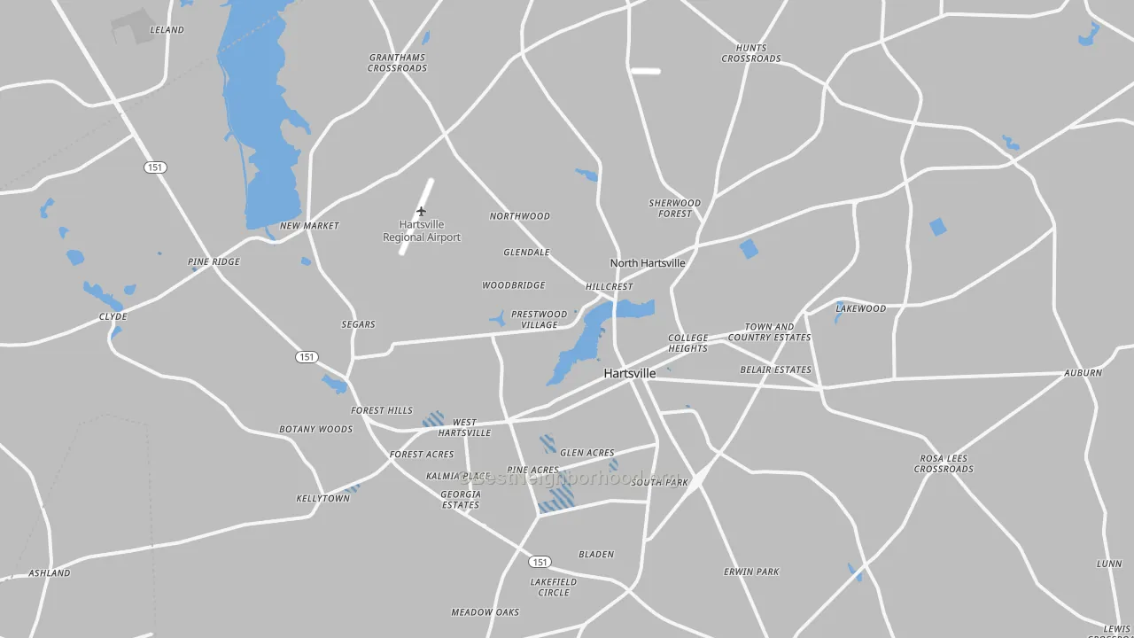Transit Grade map of 29550, SC