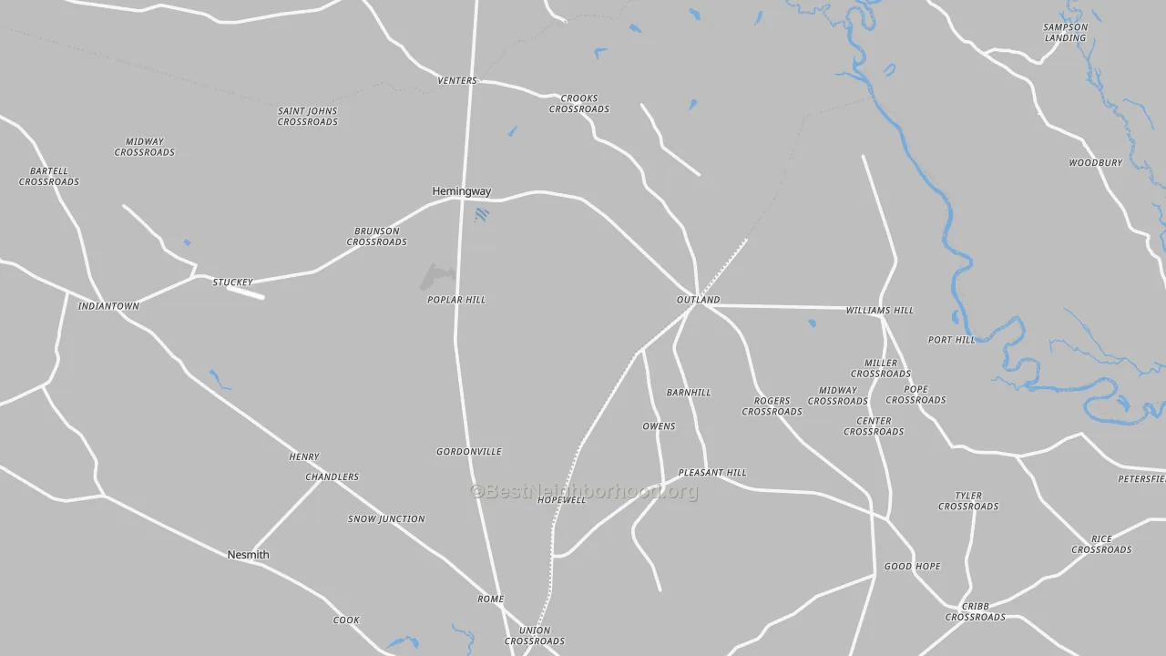Transit Grade map of 29554, SC