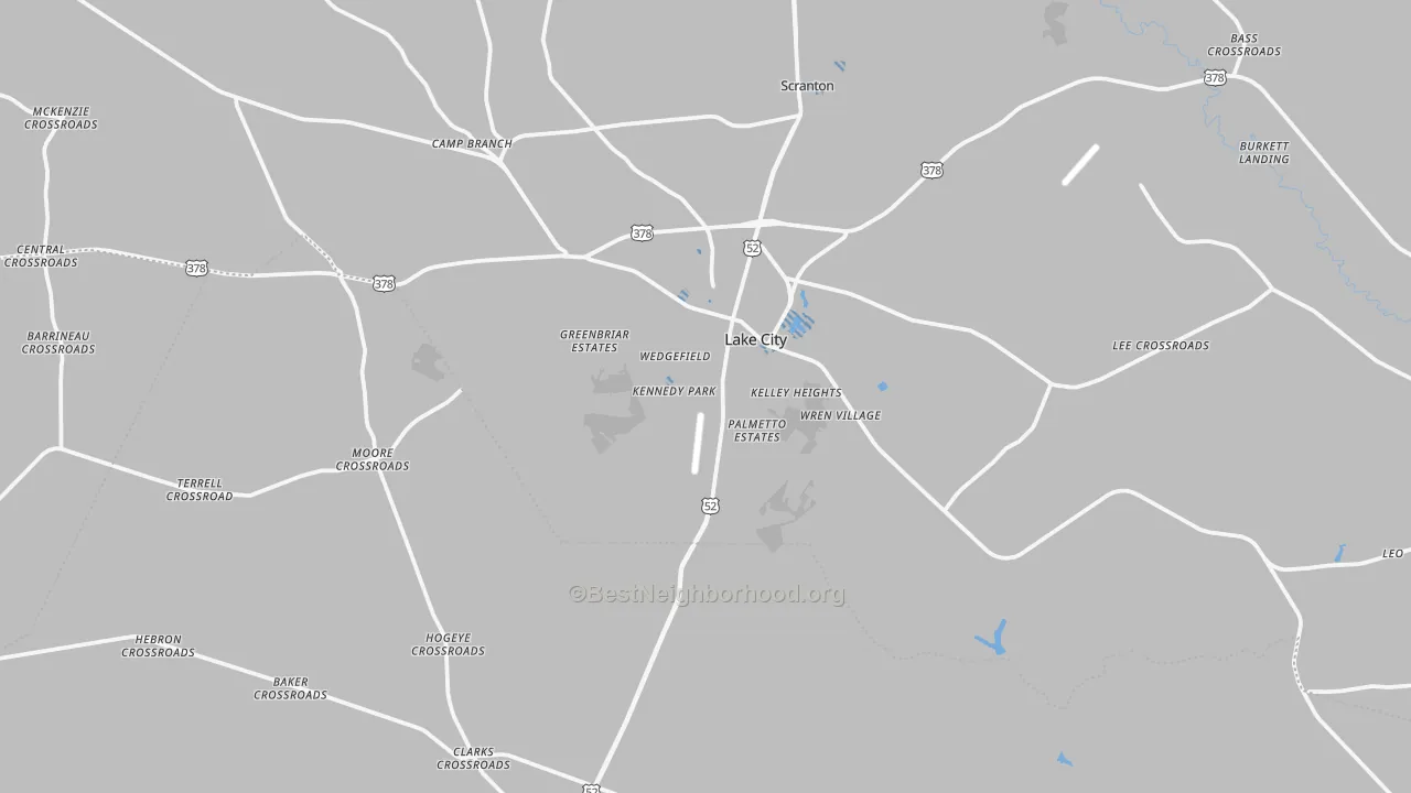 Transit Grade map of 29560, SC