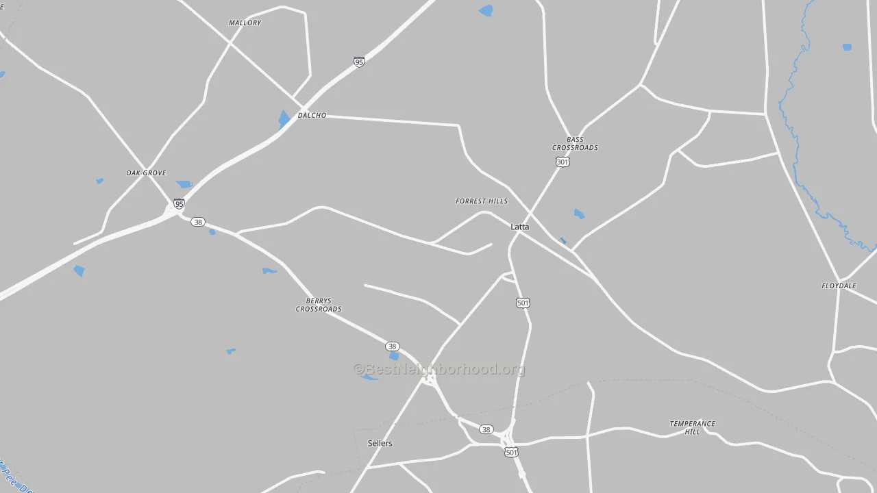 Transit Grade map of 29565, SC