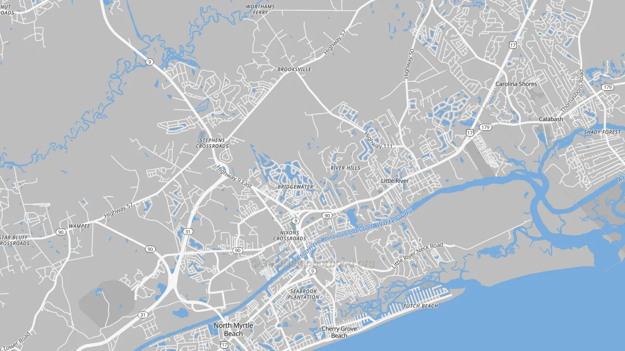 Transit Grade map of 29566, SC