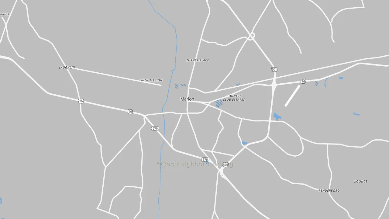 Transit Grade map of 29571, SC