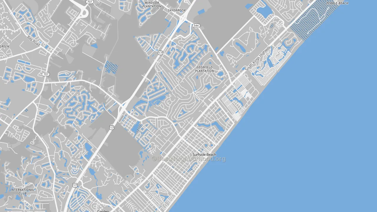 Transit Grade map of 29575, SC